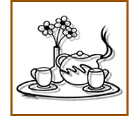 Tea pot tray metal wall art