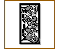 Movie marquee metal wall art