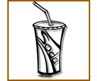 Soda cup metal wall art