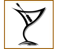 Martini tray metal wall art