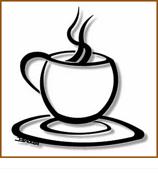 Coffee Cup, Small, Metal Art Sculpture